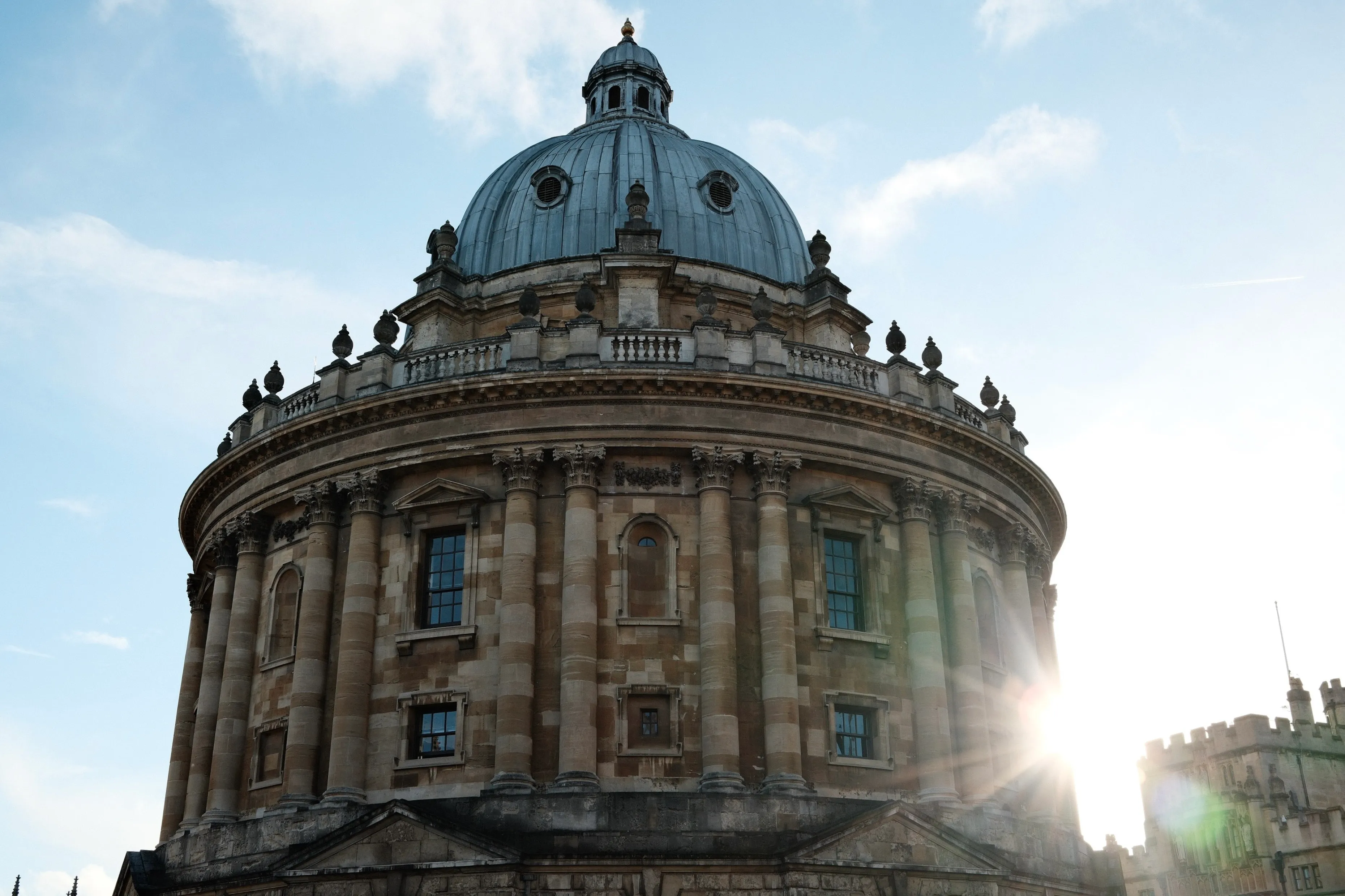 Radcliffe Camera with sun flare