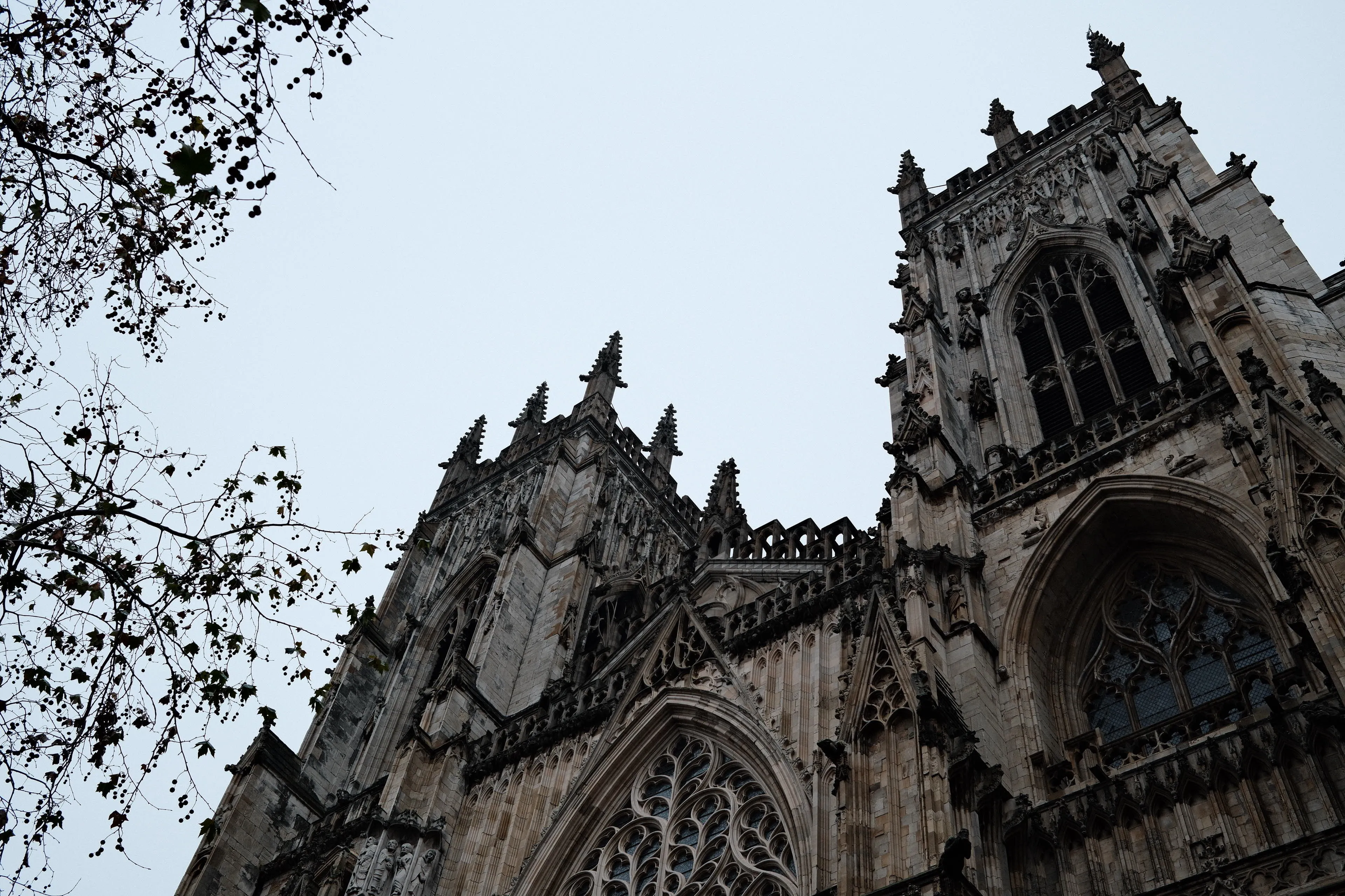 York Minster cloudy up